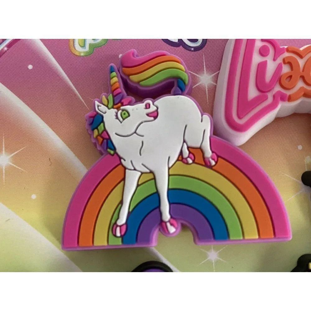 Lisa Frank Crocs Clogs Jibbitz Shoe Charm Rainbow Markie‎ Unicorn Accessory NEW